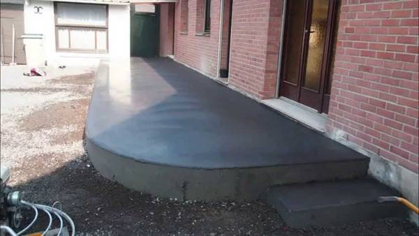 terrasse beton avec motif